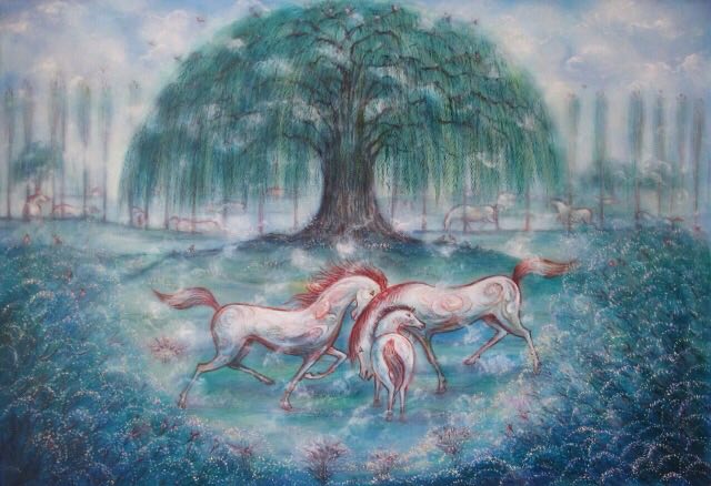 Hossein Mahjoobi - Horses and Trees